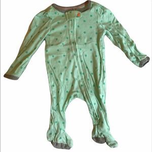 Cloud Island NB footie pajamas mint green neutral